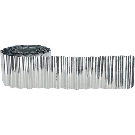 Esschert Design Rasenkante Wellblech aufgerollt 500 x 14 cm - verzinktes Metall (1/2)