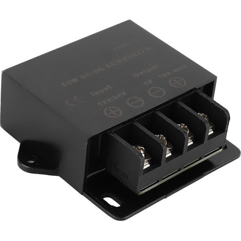 Convertisseur de tension 12V/24V vers 5V, rendement de conversion élevé, bonne dissipation thermique, module transformateur de tension pour voitures (1/5)