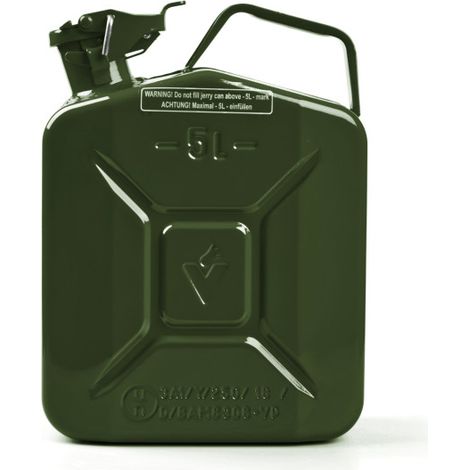 Valpro Benzinkanister 5 L Stahl oliv Reservekanister (1/3)