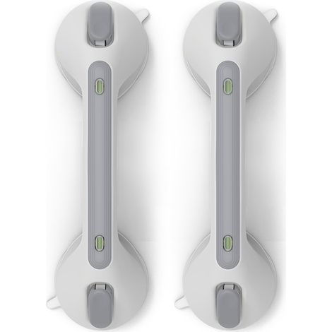Poignée Ventouse Douche,Barre d'Appui Baignoire Murale sans Perçage,Poignée Salle de Bain Antidérapante pour Personnes Âgées et Handicapés - Lot de 2 (30 cm) (1/5)