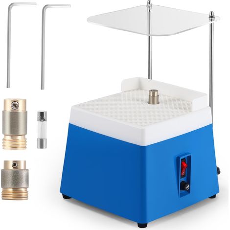 Meuleuse à Vitrail 65W avec Pare-Éclats en Acrylique, Machine Portable avec Molettes de 5/8" et 1", 4200 tr/min, Alimentation Automatique en eau, pour Vitrail DIY, Mosaïques, Céramiques (1/5)