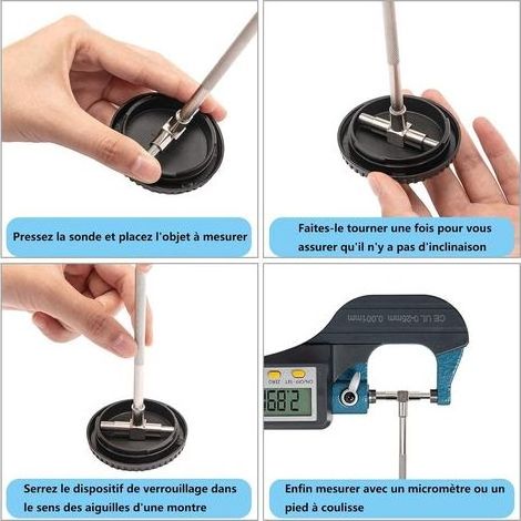 6Pcs 8-150mm Jauge Télescopique, Jauge de Trou de Diamètre Intérieur Réglable Nickelé T-Alésage Tête Carrée Id Outils de Mesure Micrométriques, pour Le Travail Du Bois, Le Travail Des Métaux (1/5)