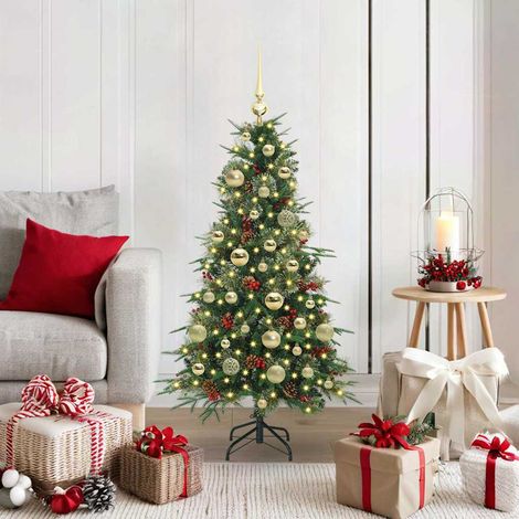Künstlicher klappbarer Weihnachtsbaum Grün 120 cm PE und PVC