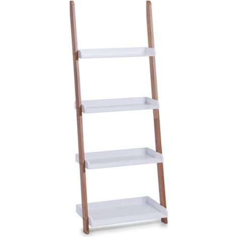 Scaffala a Scala in Bamboo con 4 Mensole (1/4)