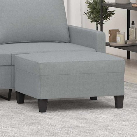 vidaXL Repose-pied Gris clair 70x55x41 cm Tissu (1/5)