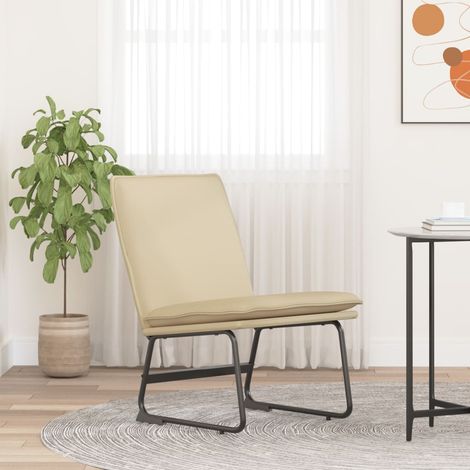Loungesessel Creme 52x75x76 cm Stoff