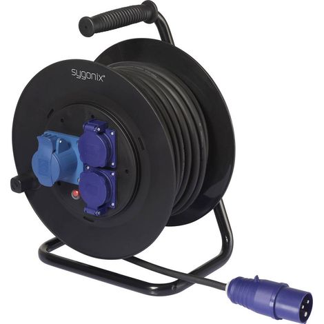 [NEUWERTIG] B-Ware Sygonix Cee Cara Kabeltrommel Verlängerung Kabel Outdoor Stromkabel 25m