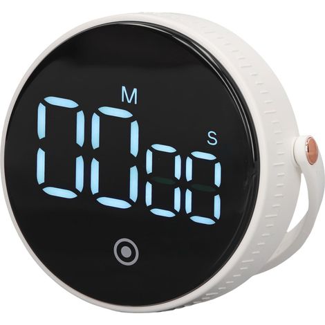 Minuteur de cuisine numérique blanc à affichage LED géant, magnétique, compte à rebours réglable pour enfants, salle de classe, cuisson et fitness, volume ajustable (1/5)