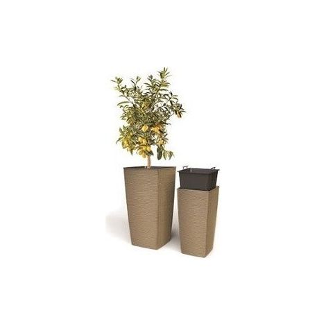 Vaso woody aurora alto quadrato 35x35xh68cm