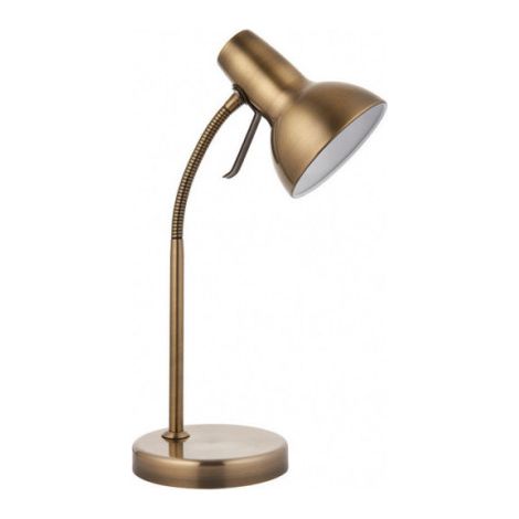Endon Amalfi - Lampe de table LED à 1 lumière, laiton antique, peinture blanche brillante, GU10 (1/5)