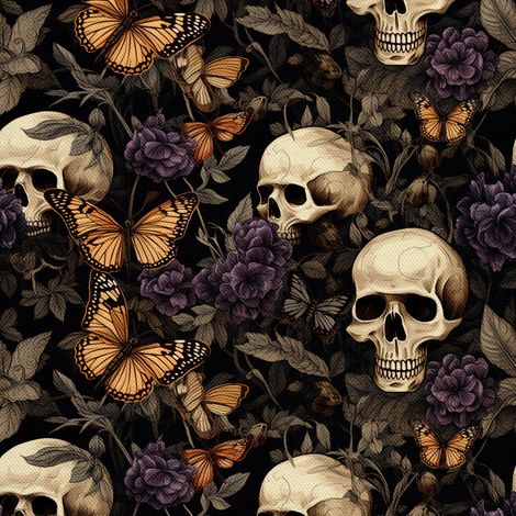 Tela Oxford decorativa para exteriores - Motivo de calavera I DX4821 (1/5)