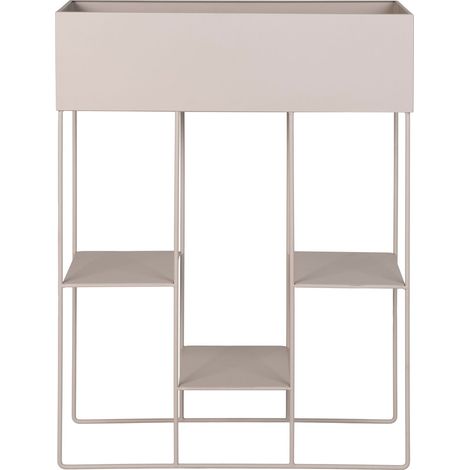 Fioriera Rabo in Acciaio Color Sabbia con 3 Ripiani — 25×60×80 cm (1/5)