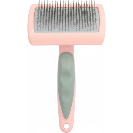 Brosse de soin du pelage, démêlante et outil de mue pour chiens et chats, rose (1/3)