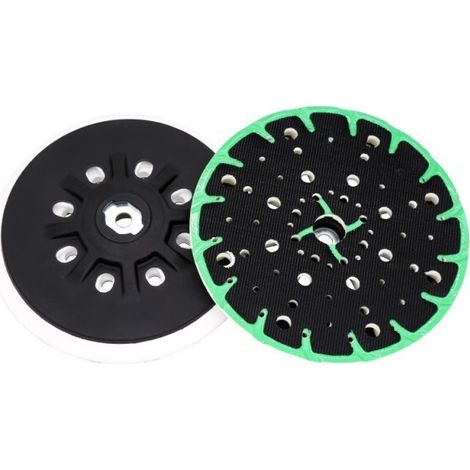 Plateau ponceuse 150 mm avec aspiration de poussière – Filetage M8 – Pour ponçage bois dur et matériaux composites – Compatible Bosch Makita Festool (1/4)