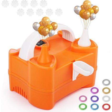 Gonfleur Ballon Electrique, 220-240V/400W Pompe Ballon, Gonfleur Ballon Anniversaire, Portable Double buse Gonfleur, pour Les Ballons de Mariage la Fête, la Décoration Festive (1/3)