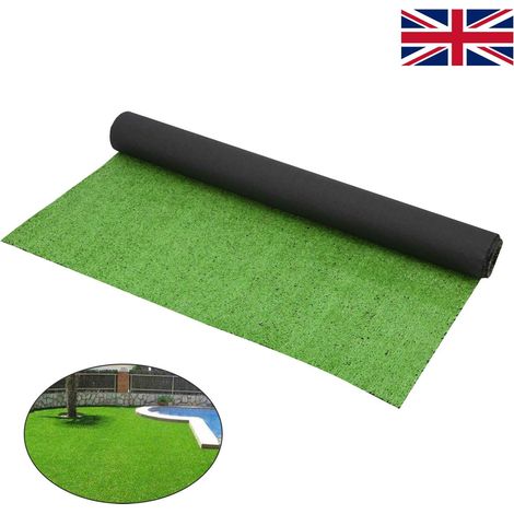 Trintion Artificial Grass High-Density Fake Turf Realistic Looking Artificial Turf Roll for Patio Garden Lawn Dog Pets Outdoor Fake Grass Mat 4 x 1M (1/5)