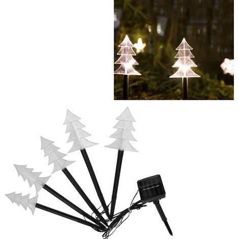 Solarbetriebene Rasenleuchten, Lichterketten für Weihnachtsbäume, LED-Gartenleuchten für den Außenbereich. (1/5)