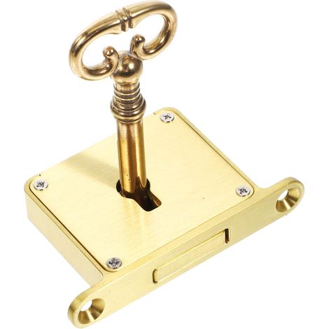 Serrure carrée en laiton doré pour tiroir de bureau et d'armoire (1/5)