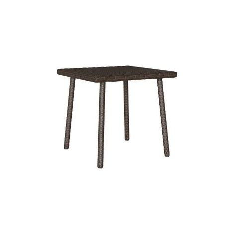 Table basse de jardin rectangulaire marron 40x40x37 rotin (1/5)