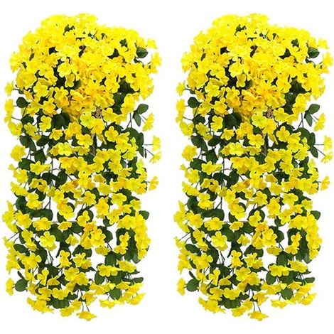 MTTProducts，Flores artificiales，2 piezas，90 cm，Glicinia artificial trepadora colgante，Decoración perfecta para fiestas y jardín (1/5)