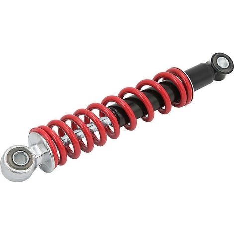 Amortisseur universel 250 mm/9,8 pouces pour motos tout-terrain, quads et karts, avec ressort rouge, compatible avec les modèles 50 à 125 cm³. (1/5)