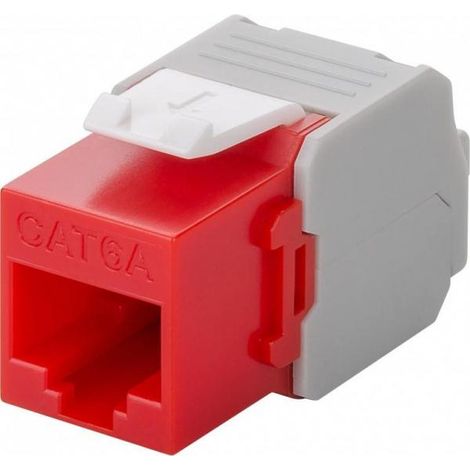Goobay Frutto Keystone RJ45 Cat6A UTP 500MHz Rosso (1/4)