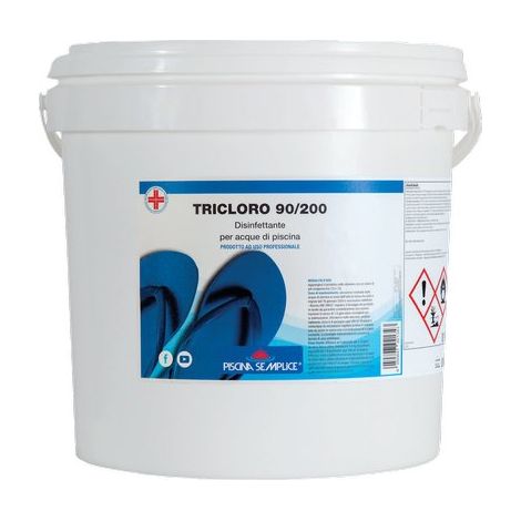 TRICLORO X PISCINA PASTIGLIE KG 10=50XGR 200 Piscina Semplice