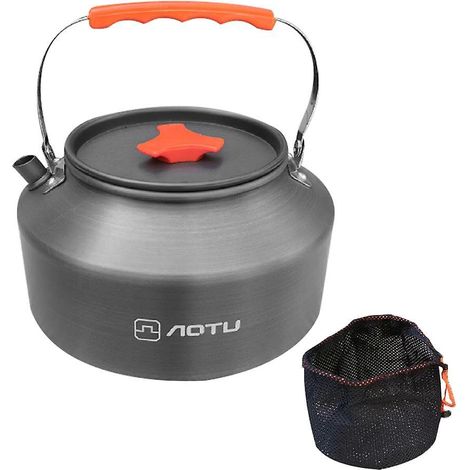 Outdoor-Wasserkocher aus Aluminiumlegierung mit Verriegelungsgriff, tragbarer Campingkocher zum Aufhängen, tragbarer Kaffeekocher, Picknickkocher, 1,6 l