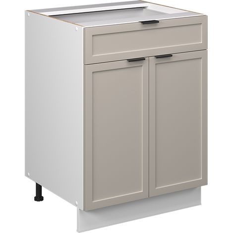 Küchenschränke  Fame-Line, GrauBeige, 60 cm mit Schublade, ohne Arbeitsplatte, Vicco