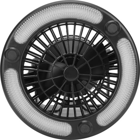 Ventilateur de tente multifonction portable et léger en ABS avec 18 LED et crochet, pour le camping en extérieur. (1/5)