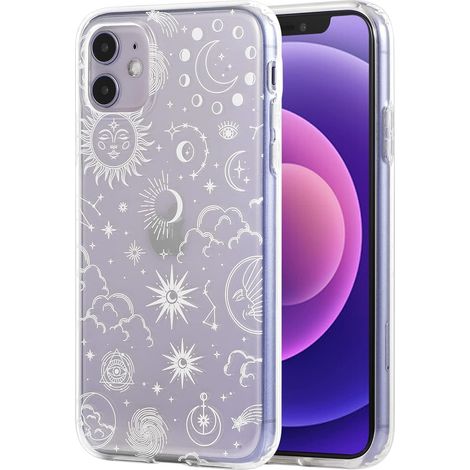 CUSTODIA PER APPLE IPHONE 11 6.1"" IN SILICONE SOLIDO CON RETRO TRASPARENTE CIELO (1/4)