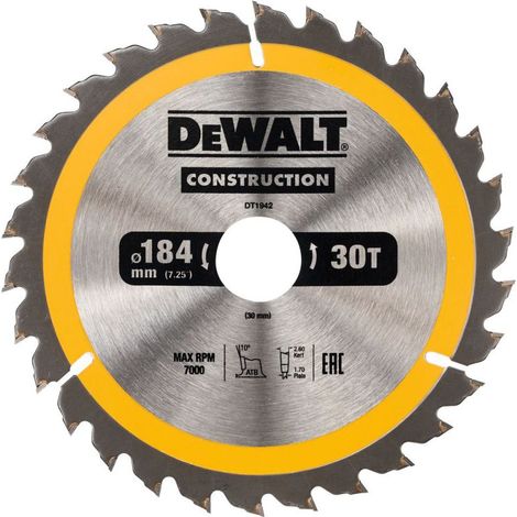 Dewalt Sägeblatt 184x30mmx30z