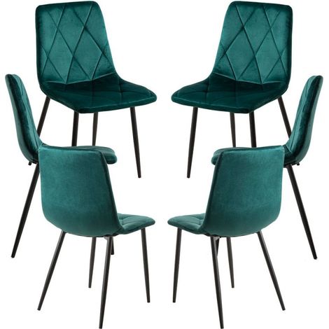Packs Sillas Comedor - Pack 6 Sillas Lyke Terciopelo - Verde (1/5)