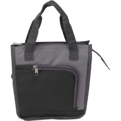 Sac isotherme avec poignée élargie, sac à lunch réutilisable et isotherme pour le travail, les voyages, la randonnée et la livraison de repas, noir (1/5)