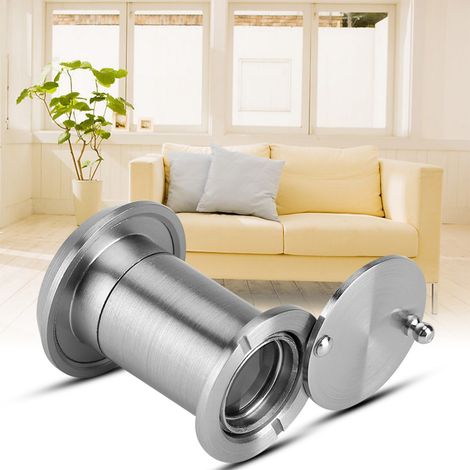 "Visera de seguridad óptica para puertas con ángulo amplio de 220° [plata cepillada] para puertas de 35-60 mm" (1/5)