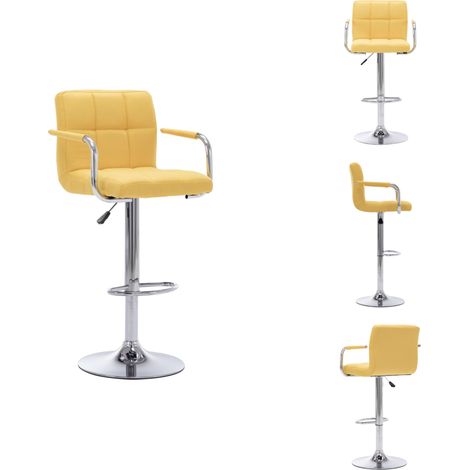 Chaise de bar Jaune Tissu - Chaise De Bar - Chaises De Bar - Chaise De Comptoir - Chaises De Comptoir (1/5)