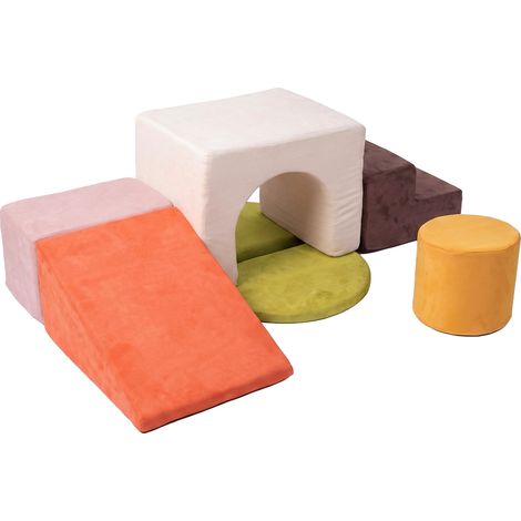 Dekko Soft Play Set Foam Blocks Baby Climbing Blocks Vellum Suede Multi-Colour (1/5)
