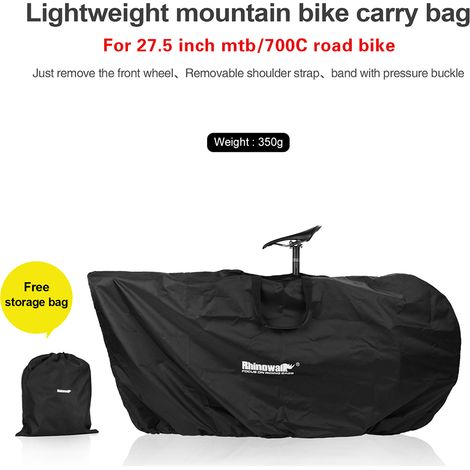 Sac de transport de vélo de montagne, pour vélo Portable de 26 à 27.5 pouces, vtt 700C, rangement de vélo de voyage (1/5)