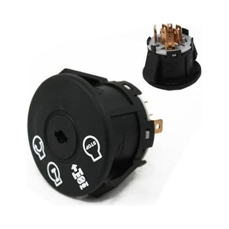 Contacteur à clé 4 positions 7 bornes à clipser – Adaptable pour AYP, HUSQVARNA, JOHN DEERE, MTD, MURRAY – Remplace origine 163968, 175442, 175566 (1/3)