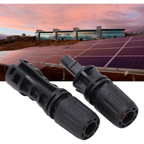 12-teiliges MC4 Solar-Photovoltaik-Steckverbinderset mit Verbindungsschlüssel, 6 Paar Stecker/Buchsen, IP67 wasserdicht, 1500V-45A. (1/5)