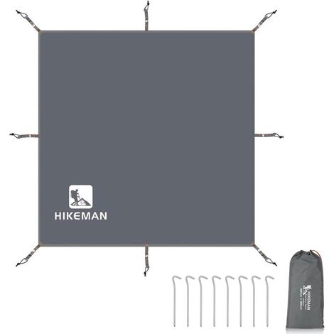 Zeltplane Mehrzweck Camping Zelt Wasserdichtes Tarp 300x300cm (1/5)