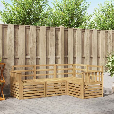 vidaXL Sofagarnituren 4 pcs Weiß 187,5 x 128,5 x 73 cm (1/5)