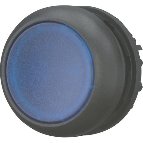 Eaton Pulsador luminoso, RMQ-Titan, rasante, momentáneo, azul, sin rotular, Anillo frontal Negro, 216932