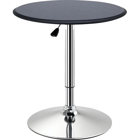 Mesa de comedor, altura regulable, estilo moderno, negro y plata. (1/5)