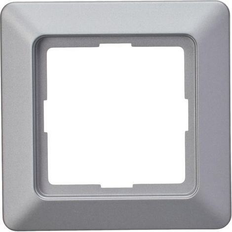 Plaque de finition 1 compartiment en acier avec interrupteur (1/4)