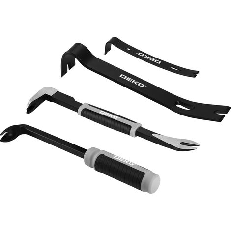 Pied de Biche et Arrache Clou, Lot de 4 : Barre Plate, Mini Levier, Griffe Simple/Double Tête pour Retrait Clous, Démontage Plinthe, Bricolage (1/5)