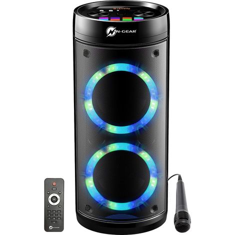Enceinte Bluetooth avec microphone karaoké, LED disco, fonction Power Bank, Puissance 600 W (40 W RMS) (1/5)
