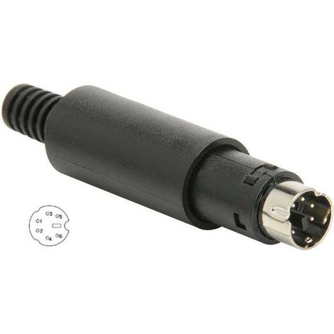 Connettore Mini din maschio 6 vie