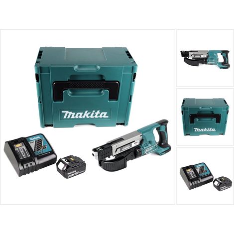 Makita DFR 550 RG1J Akku Magazinschrauber 18 V 25 - 55 mm + 1x Akku 6,0 Ah + Ladegerät + Makpac