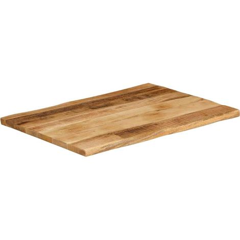 Dessus de table  Dessus de bureau  Plateau de table bord vivant 70x60x3,8 cm bois de manguier brut
